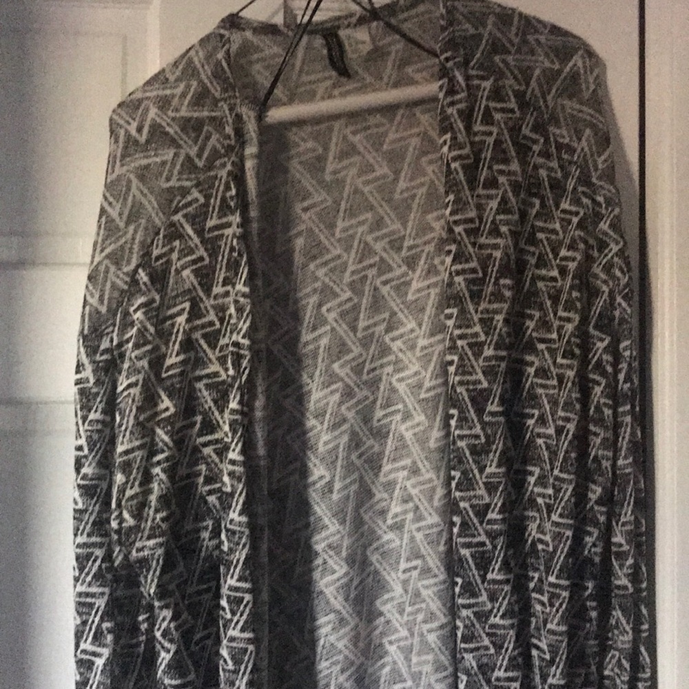 Black patterned cardigan